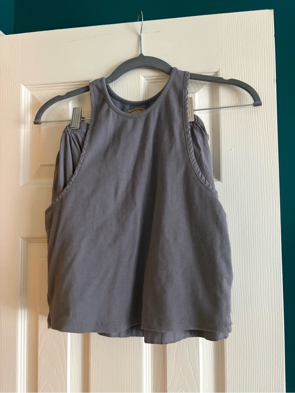 Free People Free-est Gray Sleeveless Tank Top and Skirt Set